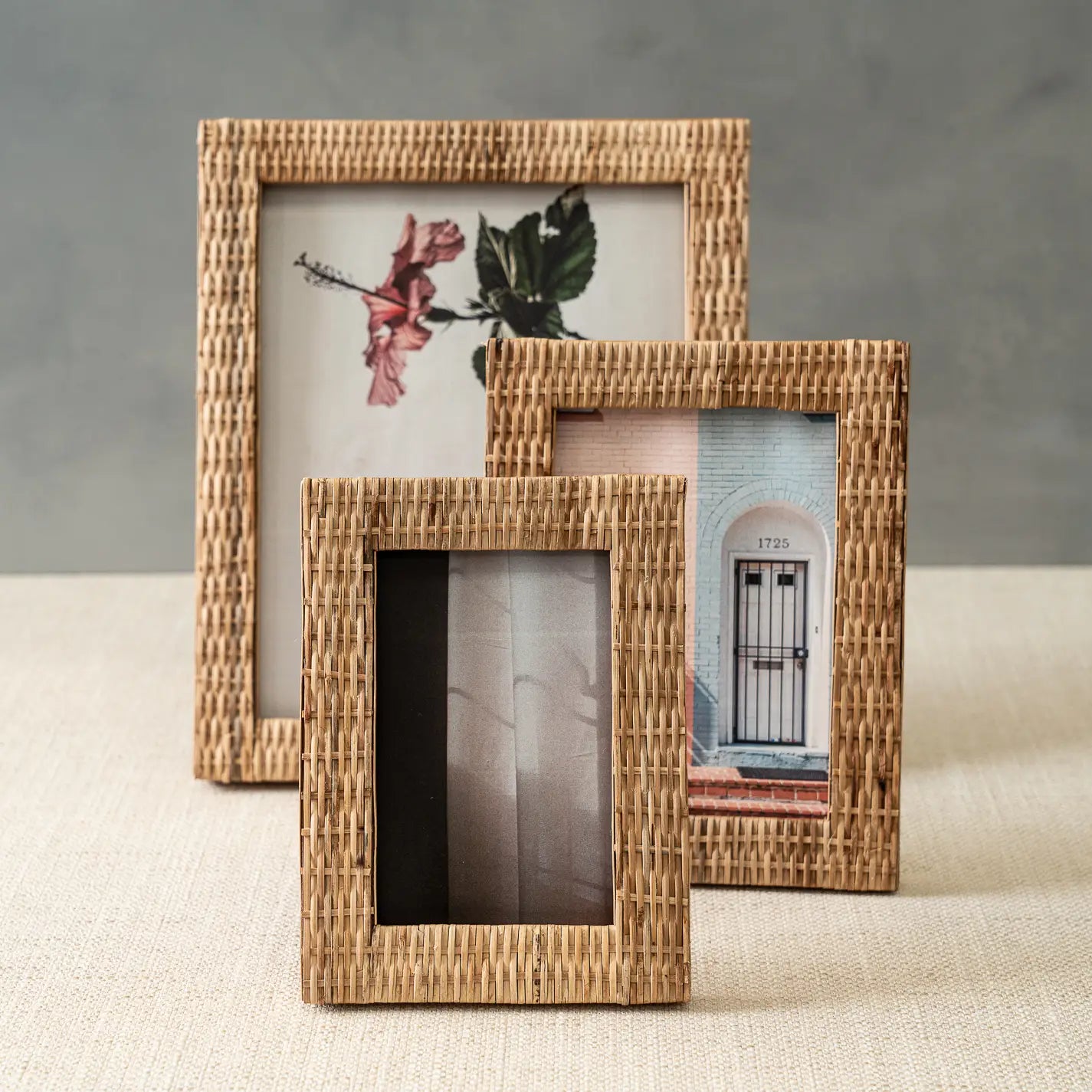 Large Rattan Photo Frame