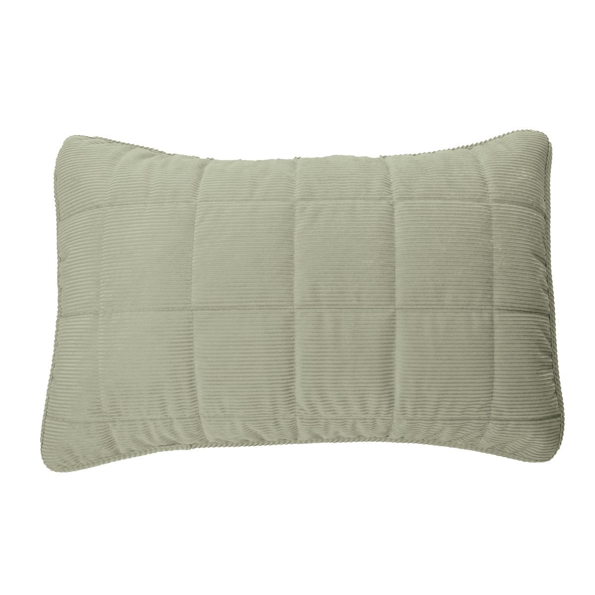 Corduroy sage king sham 20 x 36