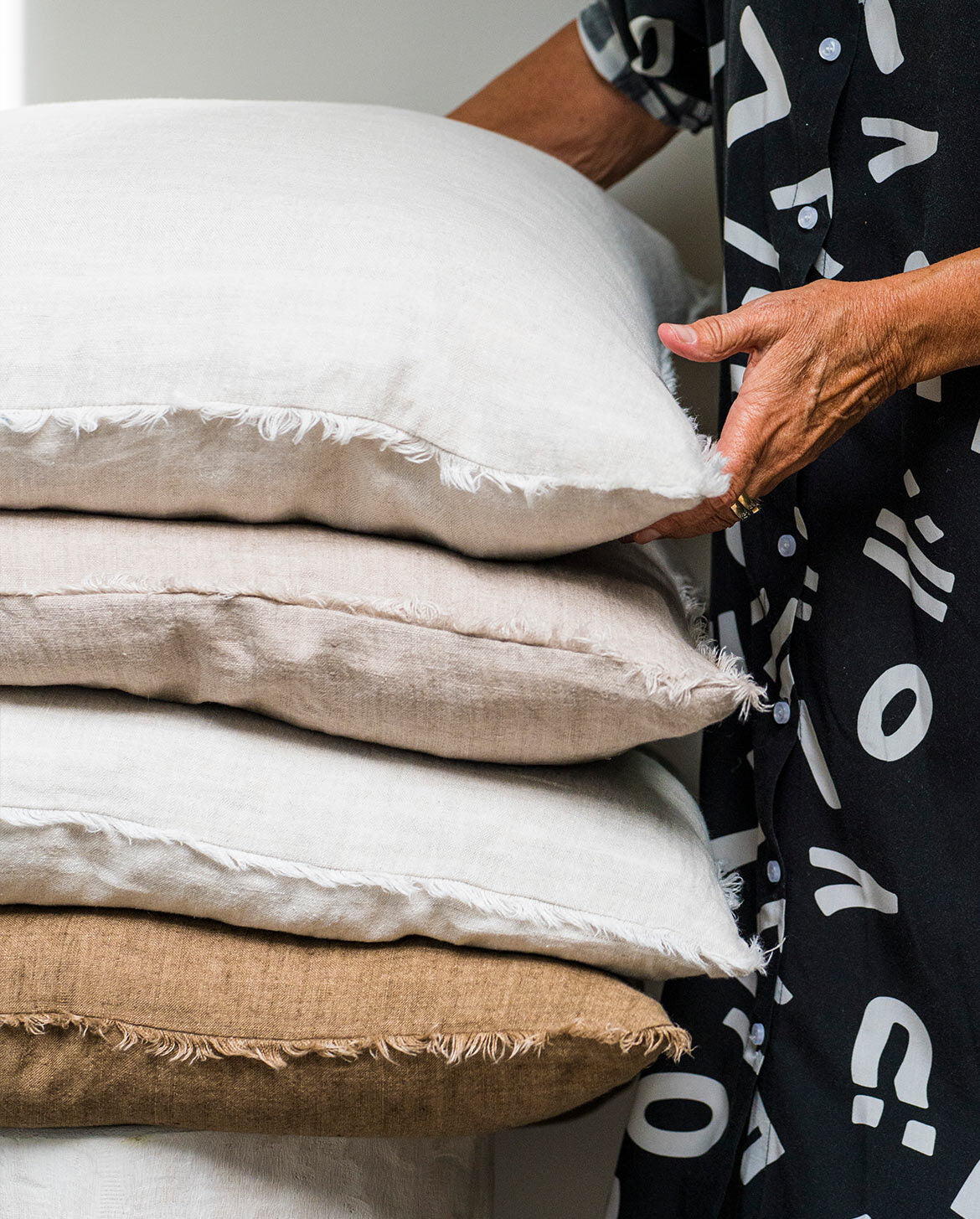 Lina Linen Luxury Down Filled Pillows
