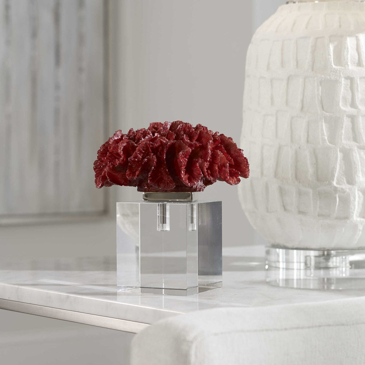 Rare Red Coral Cluster