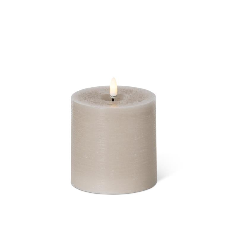 Taupe ON/OFF Touch LED Pillar Candle