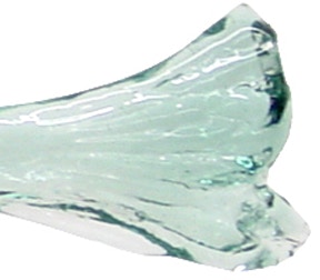 Hand-Cast recycled glass fish sculpture