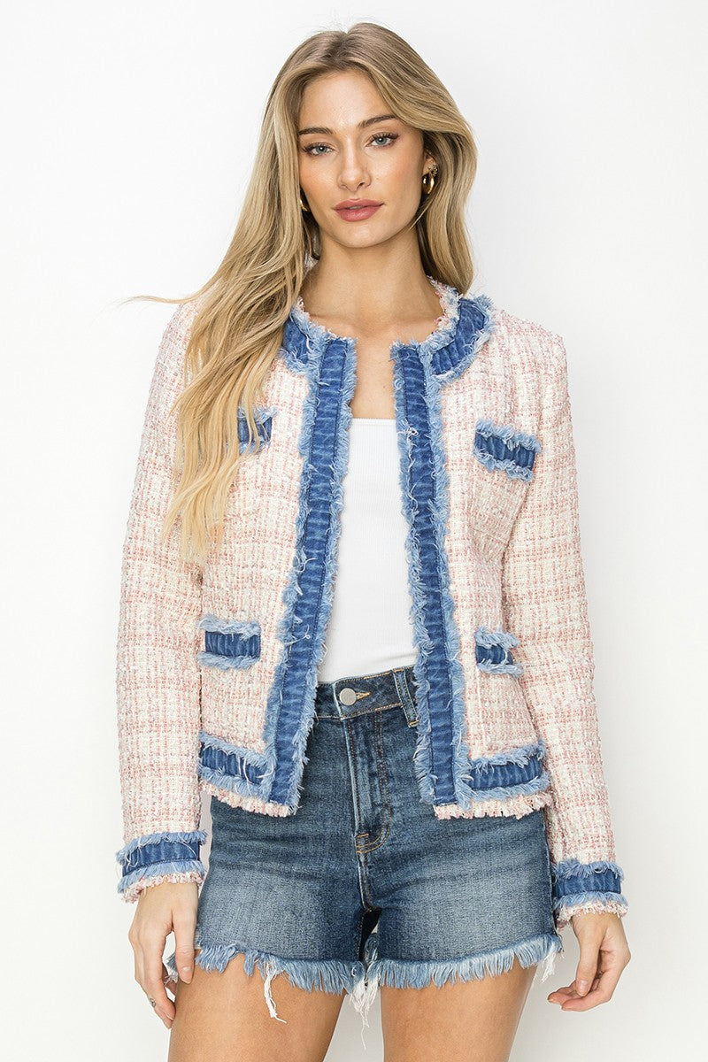 Tweed blazer jacket