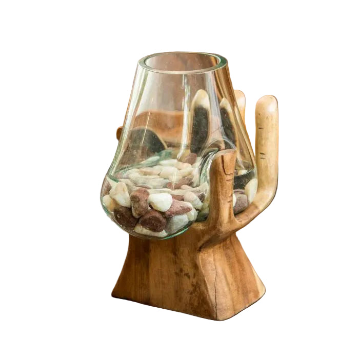 Blown Glass Vase on Hand