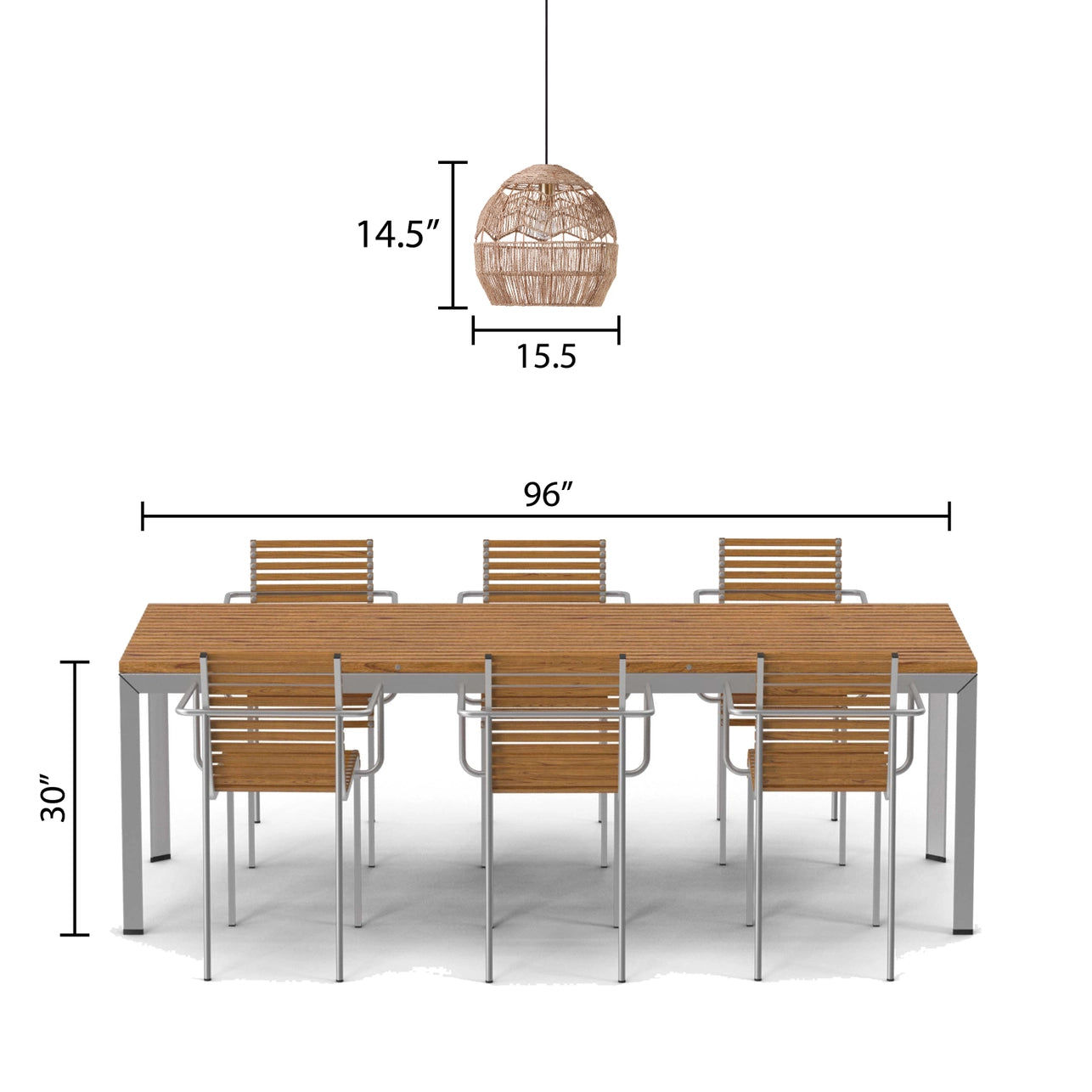 Hemp Cage Hanging Pendant Light 15.5"