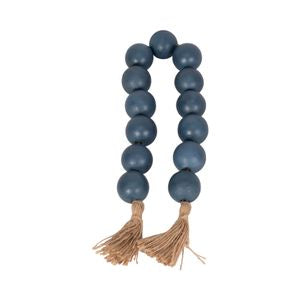 Large Teal and Blue Wood Bead Garland