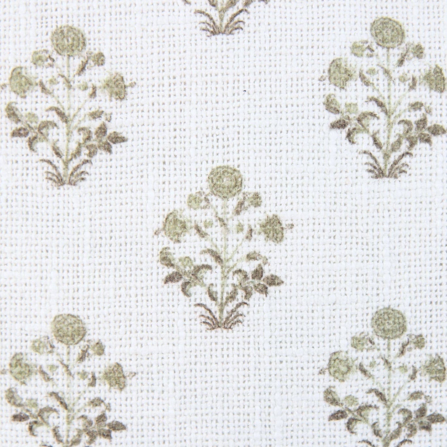 Sage Floral Block Print Pillow