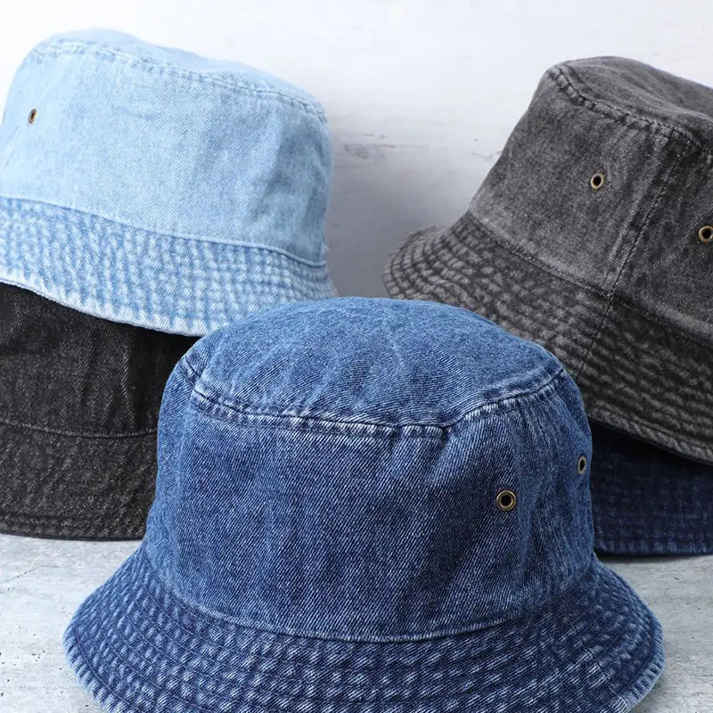 Cotton Canvas Denim Bucket Safari Hat