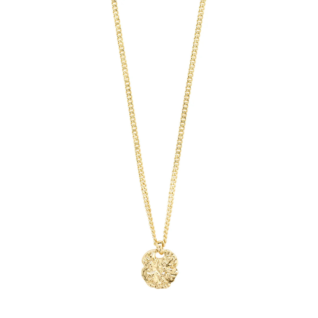 Rustic coin necklace made from 97% recycled material