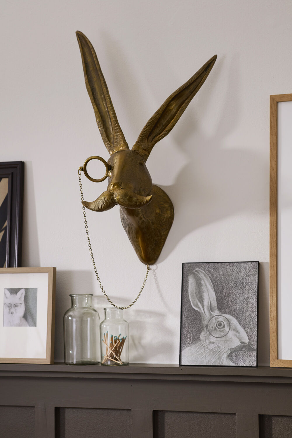 Eric the Hare, Wall Mount- 16"x 11"x 27"