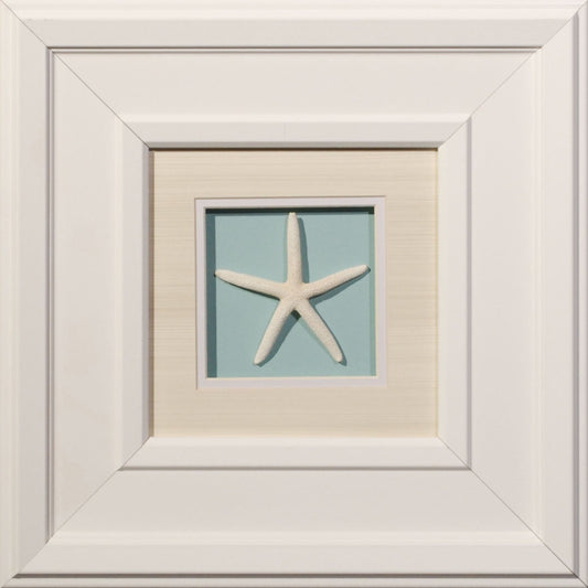 White Beveled Frame Matted with Glass