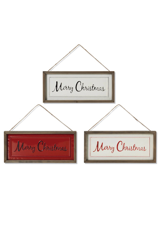 "Merry Christmas" wall sign