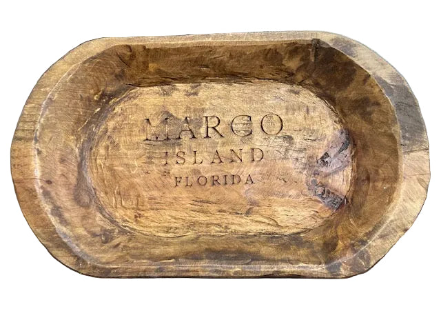 Marco Island Large Wooden Dough Bowl