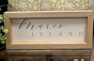 Marco Island Oak Framed Shelf Sitter (16x7)