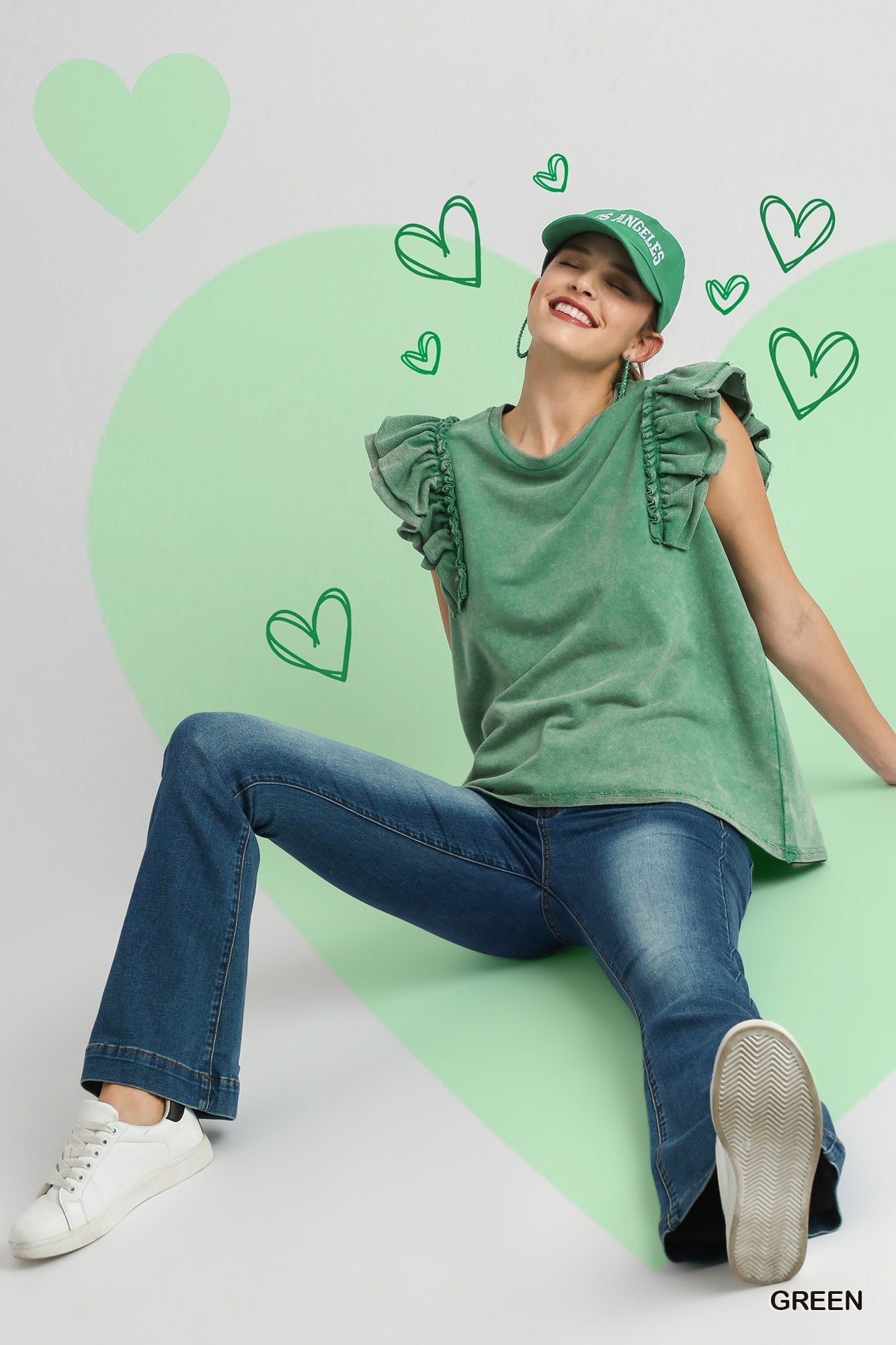 Mineral Wash Round Neck Top