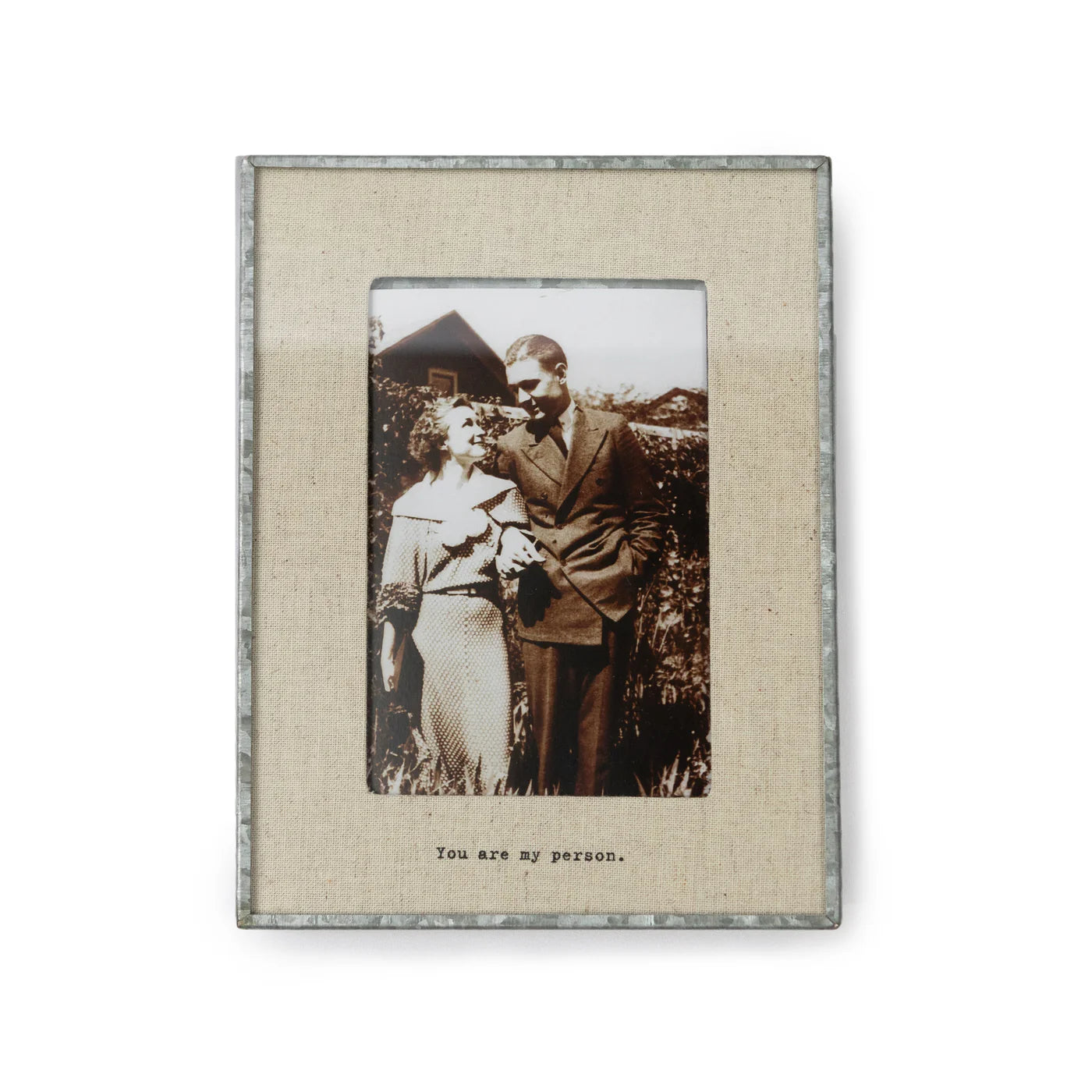 "You Are My Person" Zinc Linen Frame 4"x6"