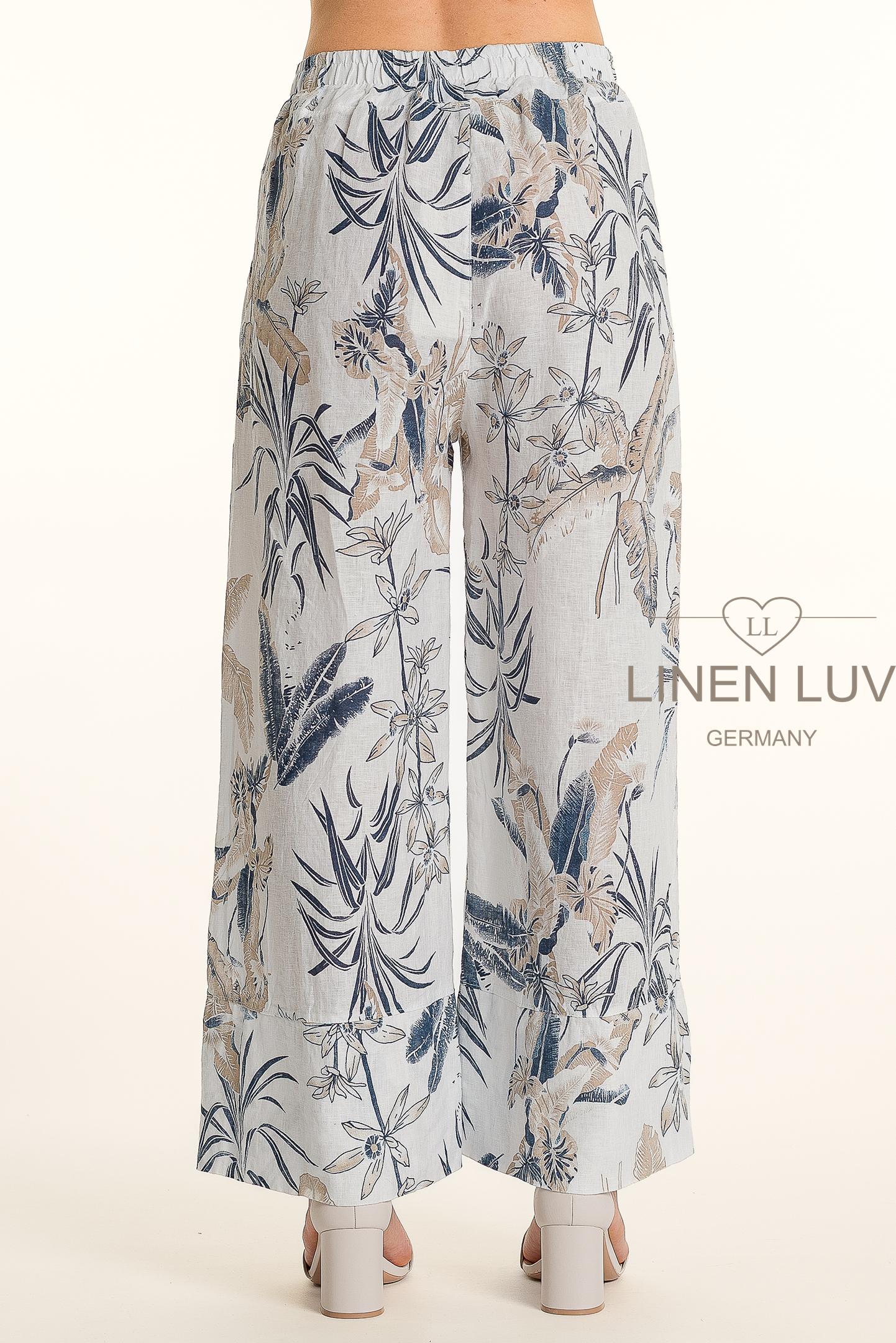 Bianca Print Linen Pants
