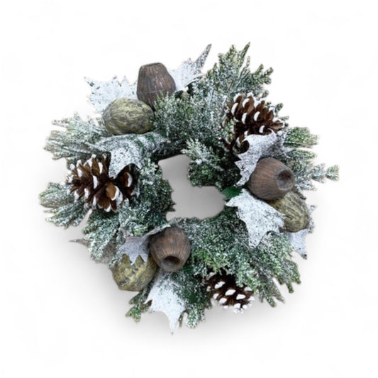Walnut Cone Nut Candle Ring