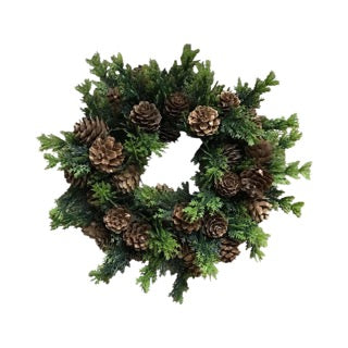 6-inch Grass Pine Cone Candle Ring