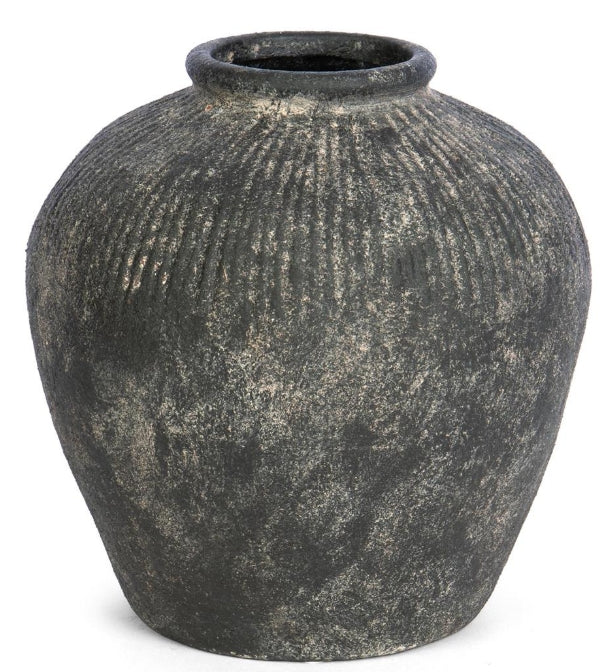 Round Terracotta Vase (Grey)