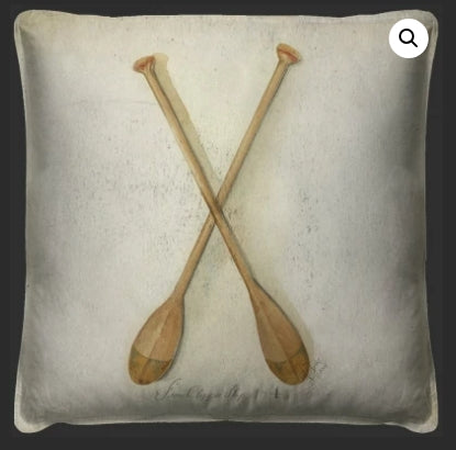 Clipper Ship Oars Throw Pillow