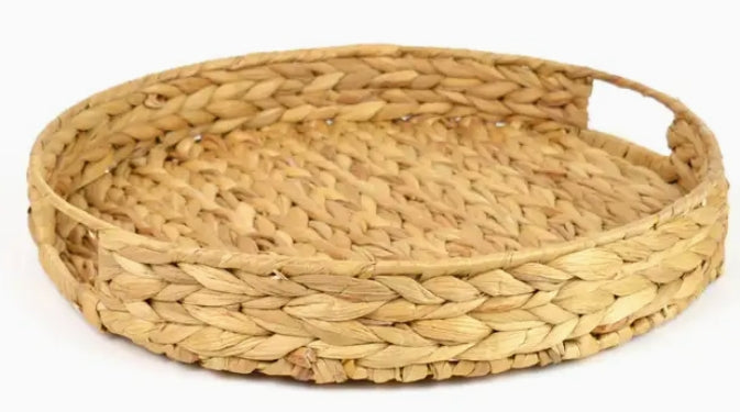 Natural Woven Round Tray