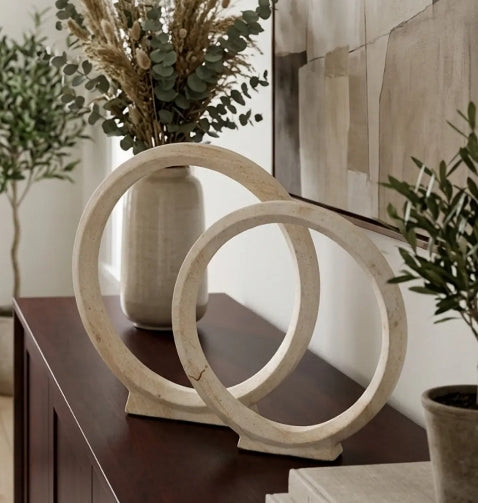 Stone Decorative Circles (set of 2)