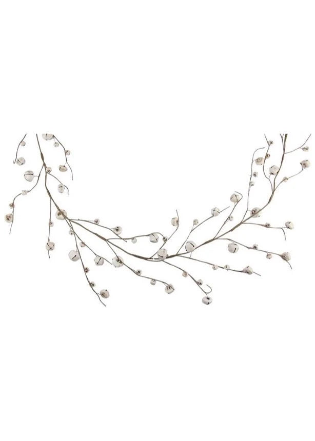 5-foot long antique white jingle bells garland