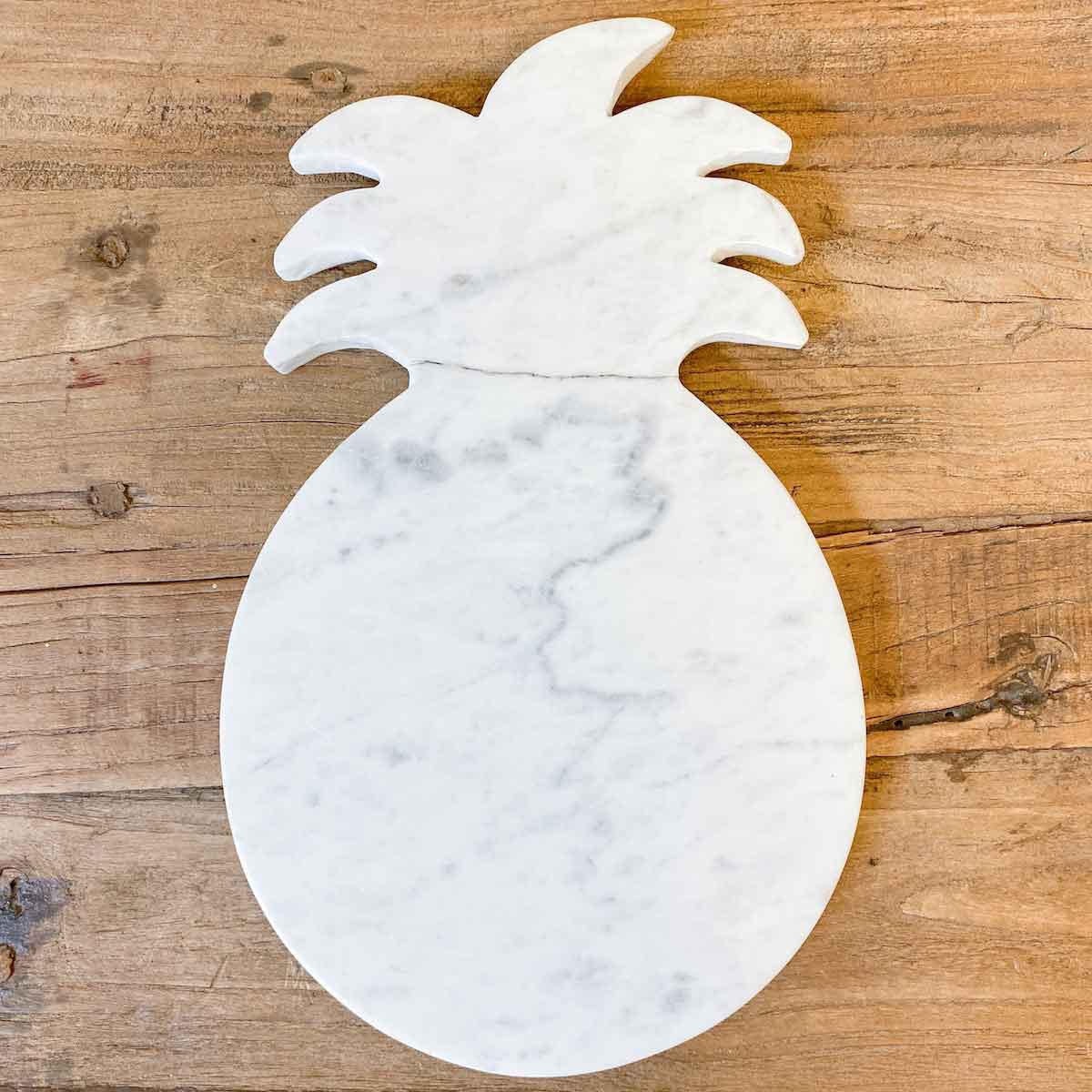 Pineapple Shaped Marble Serving Board White