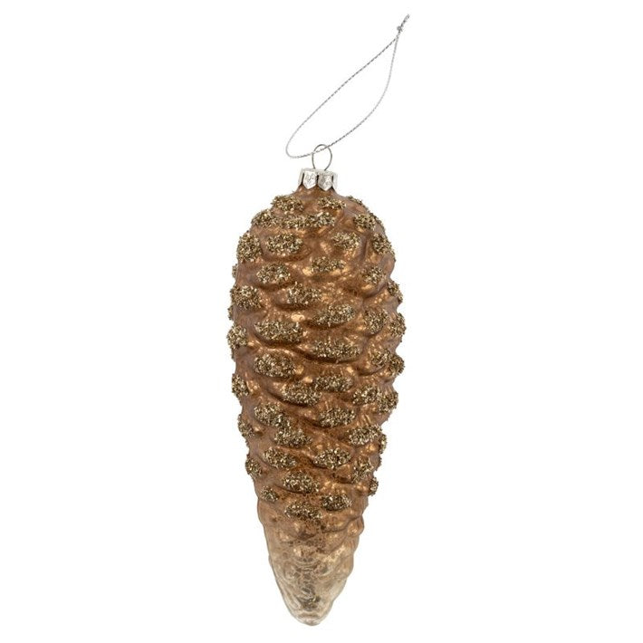 Pinecone Glass Ornament
