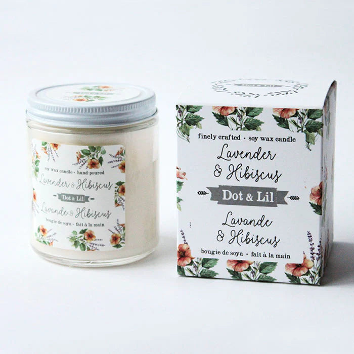 Lavender and Hibiscus candle