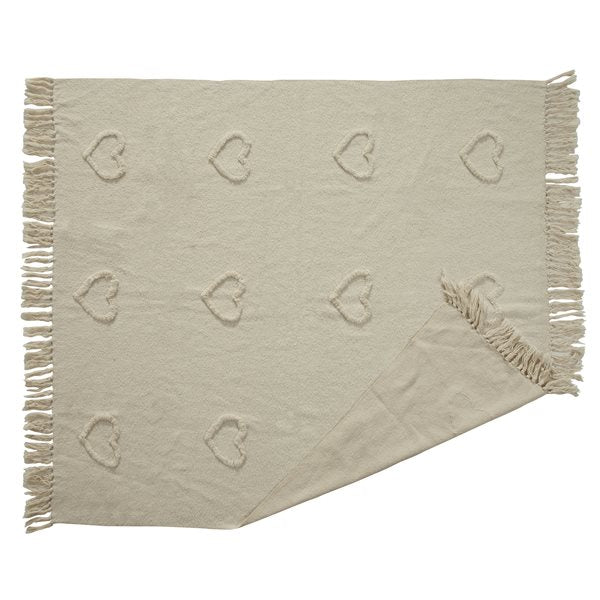 Love throw with hearts (50x60)