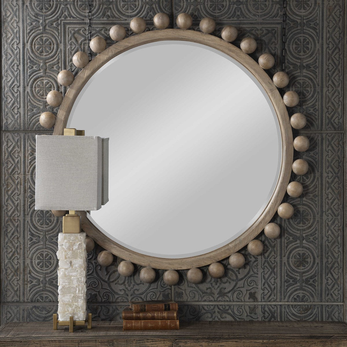 Brianza Round 50" Mahogany Mirror