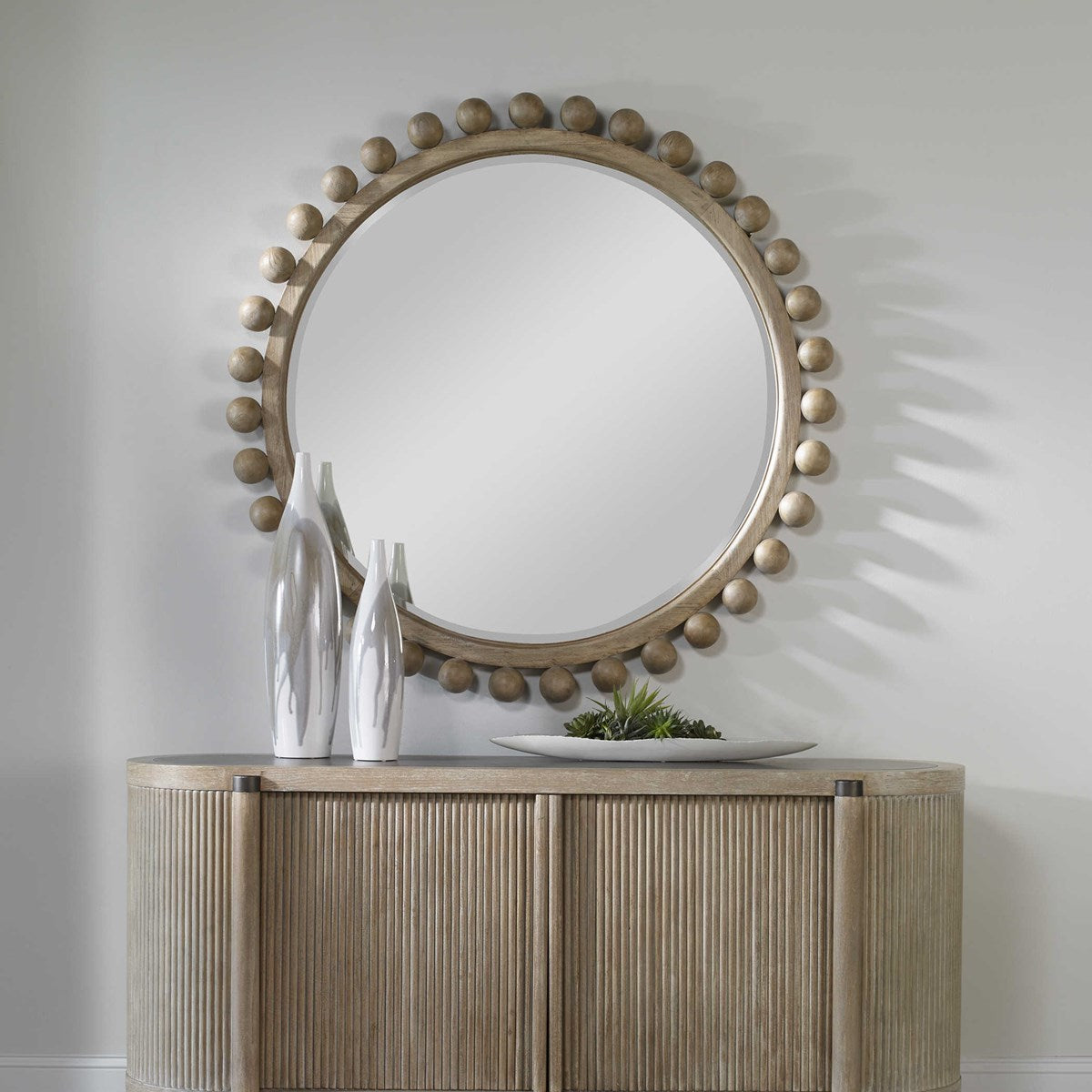 Brianza Round 50" Mahogany Mirror