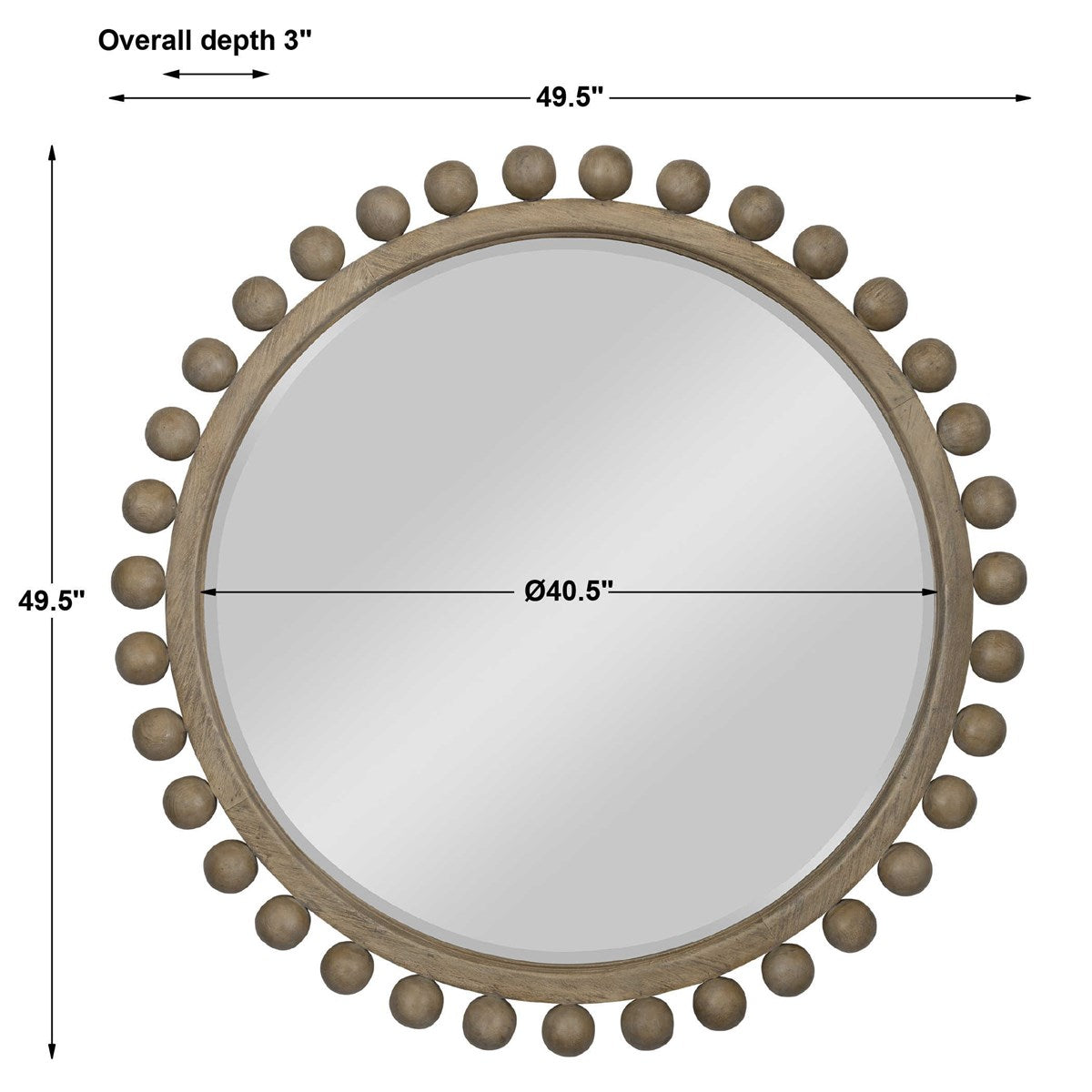 Brianza Round 50" Mahogany Mirror