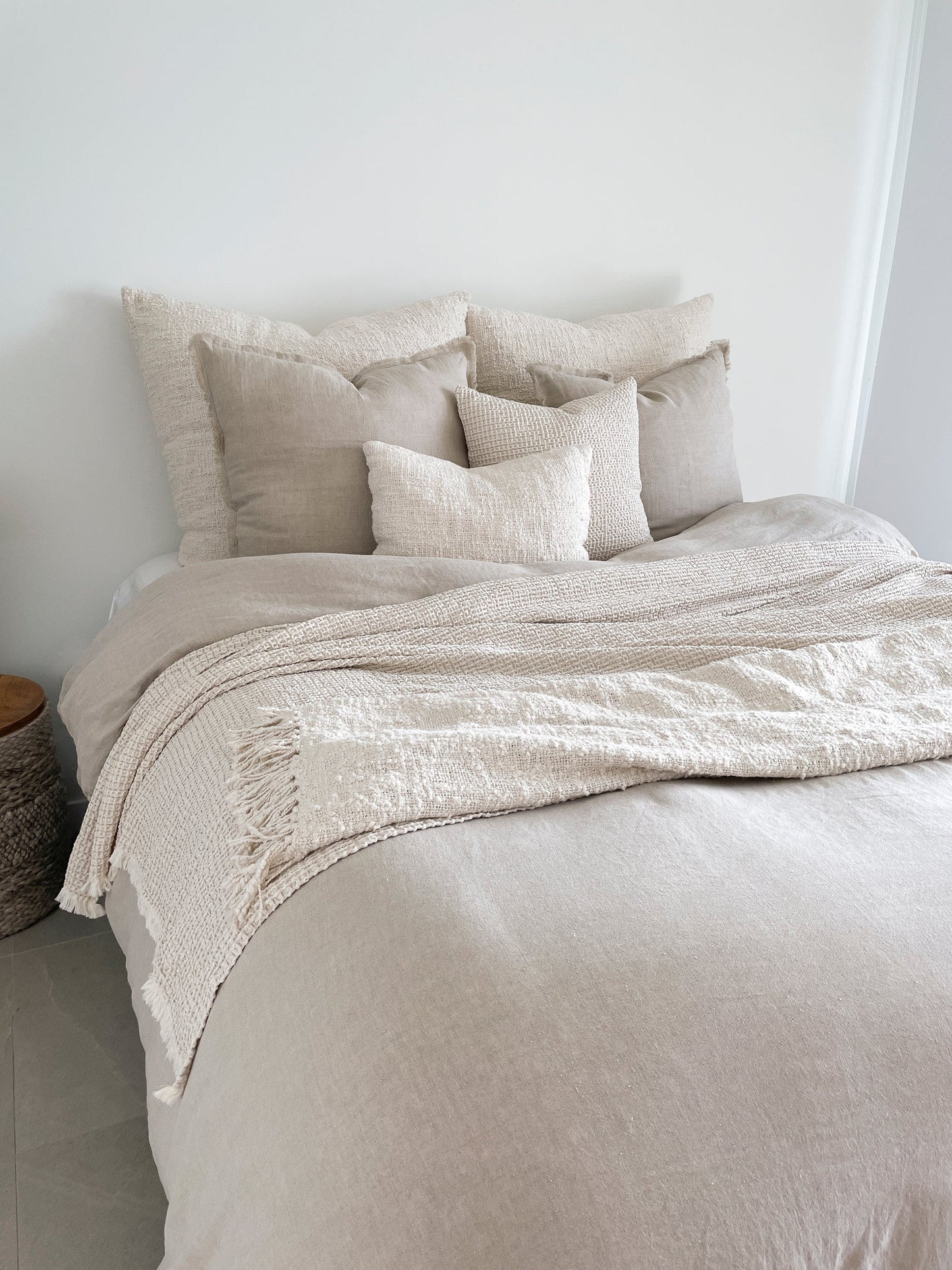 So Soft Linen Duvet Cover-King Size 92 L x 108 W Natural Beige