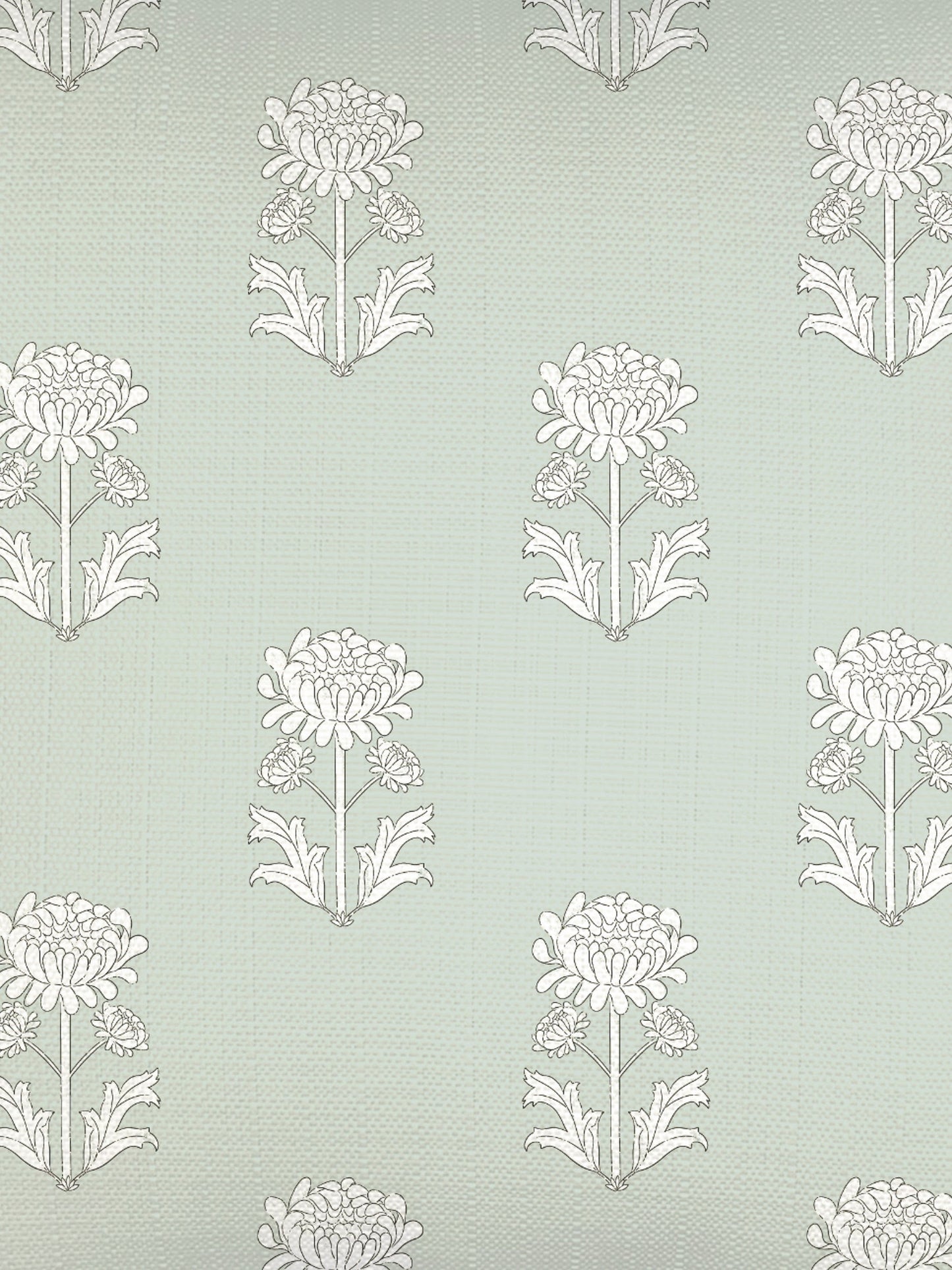 Mint Green Block Print Linen Pillow 14x40-Down Alternative