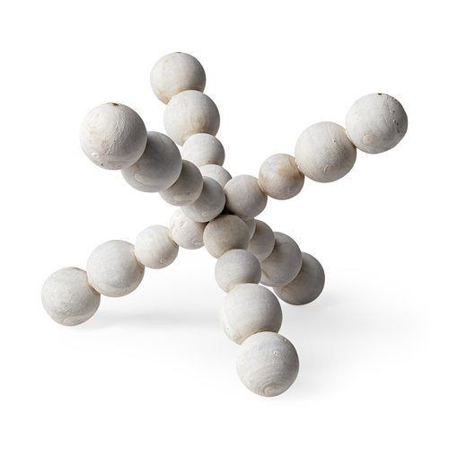 Geometric Wood Ball Jack Comes in Black and White
