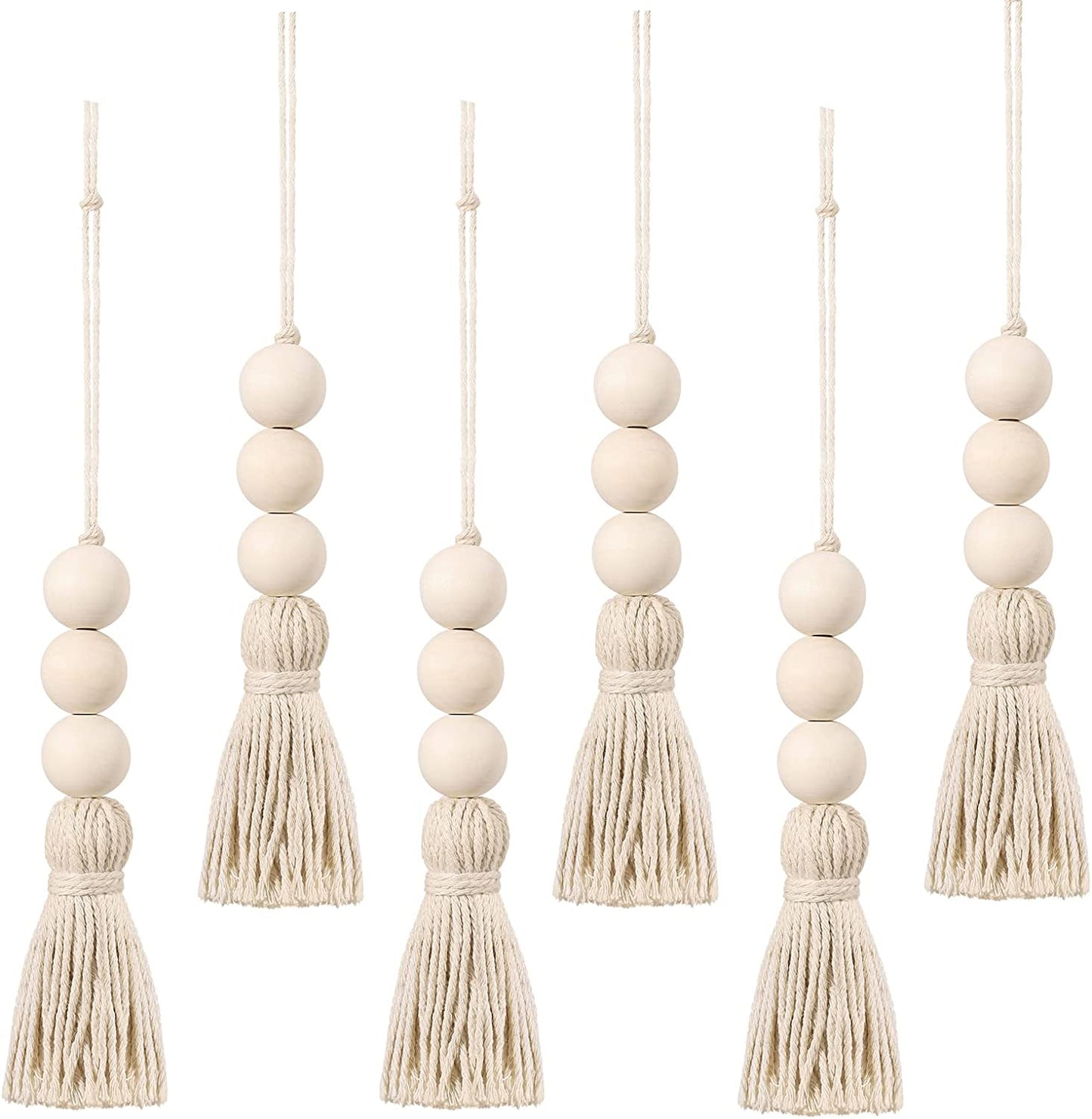 Pair Natural Tassel Beads