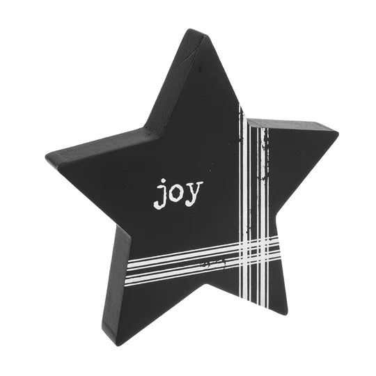 Joy Striped Star Wood Sitter