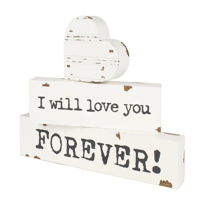 Love you Forever block Stack