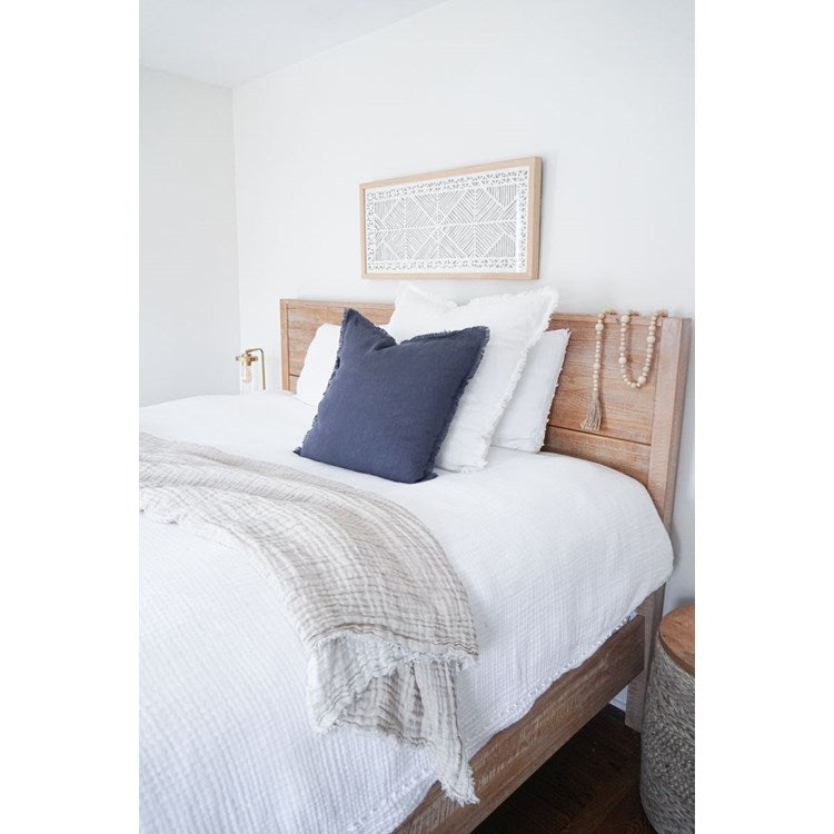 Navy Blue 20x20 Down So Soft Linen Pillow