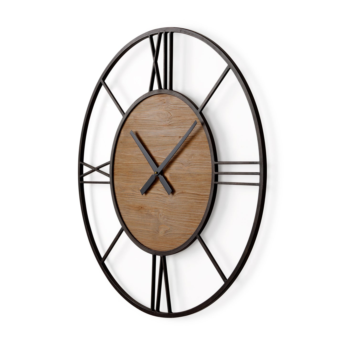 Brielle 29.9" Black Iron Wall Clock