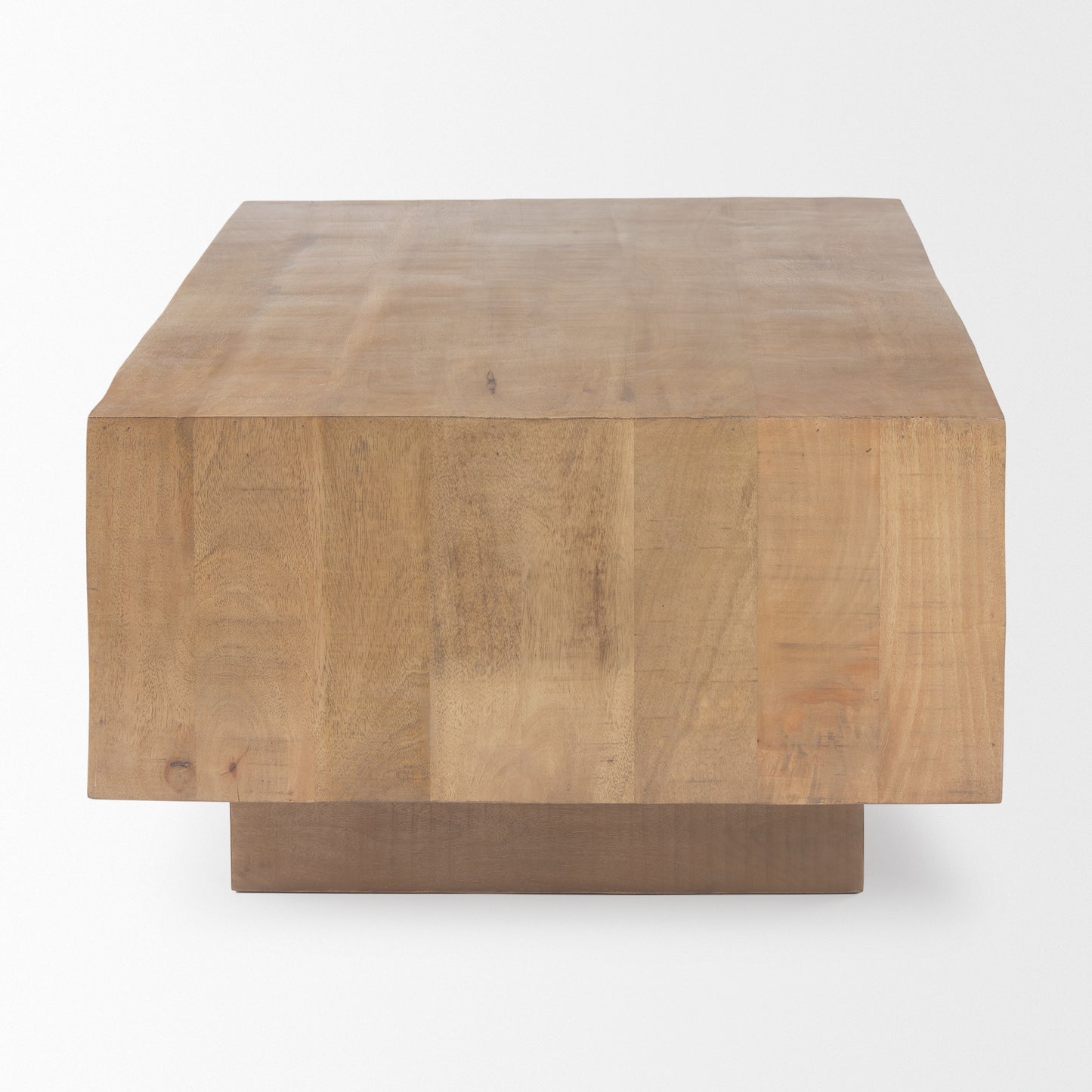 Hayden Light Brown Wood Rectangular Coffee Table