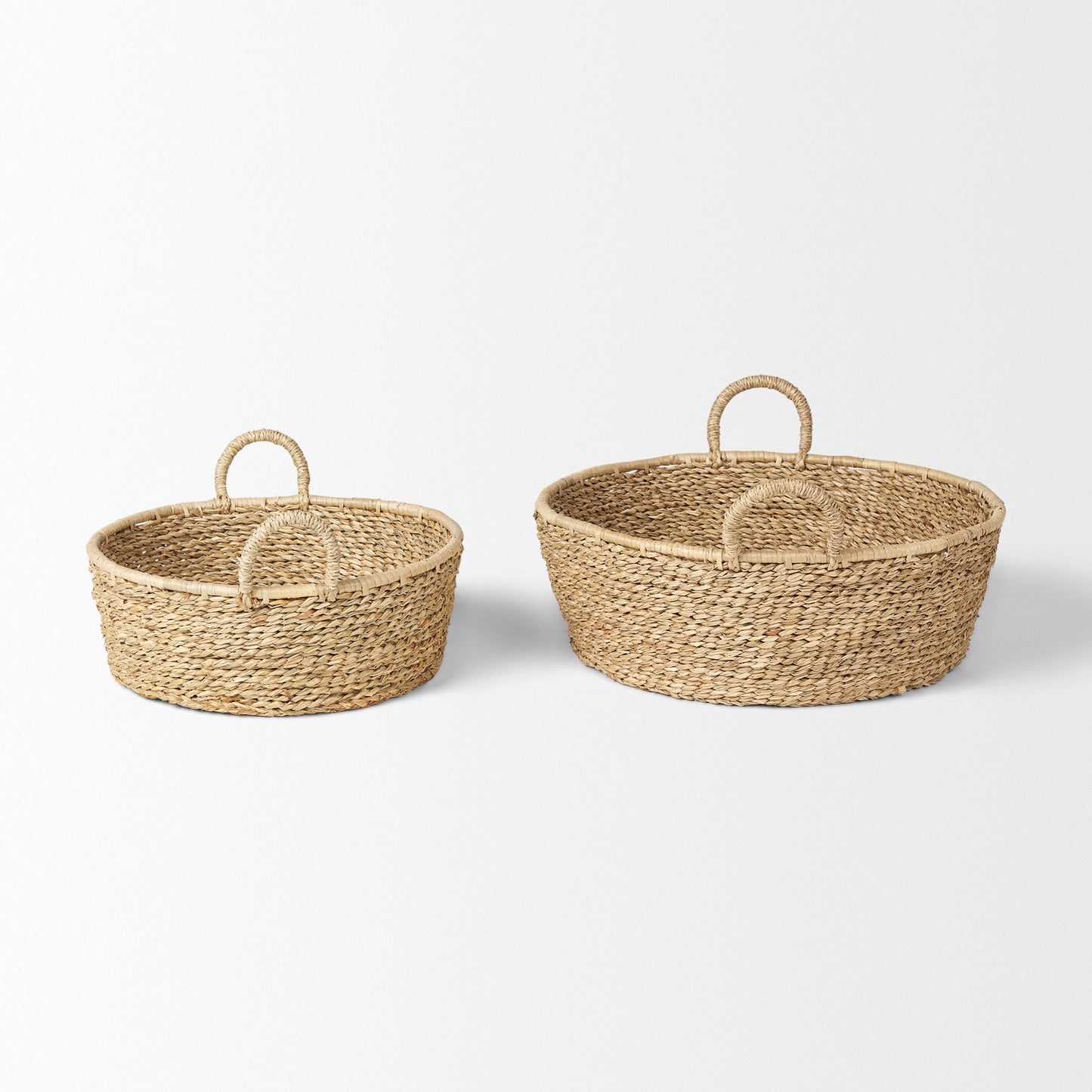 Deep Nesting Seagrass Baskets with Handles