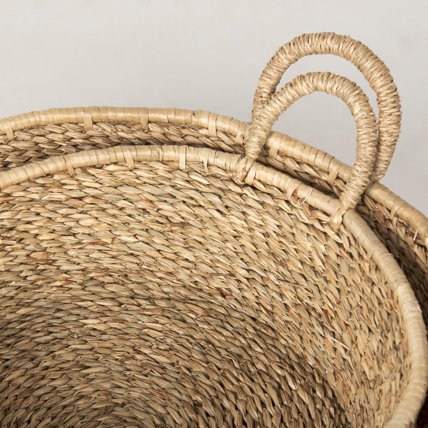 Deep Nesting Seagrass Baskets with Handles