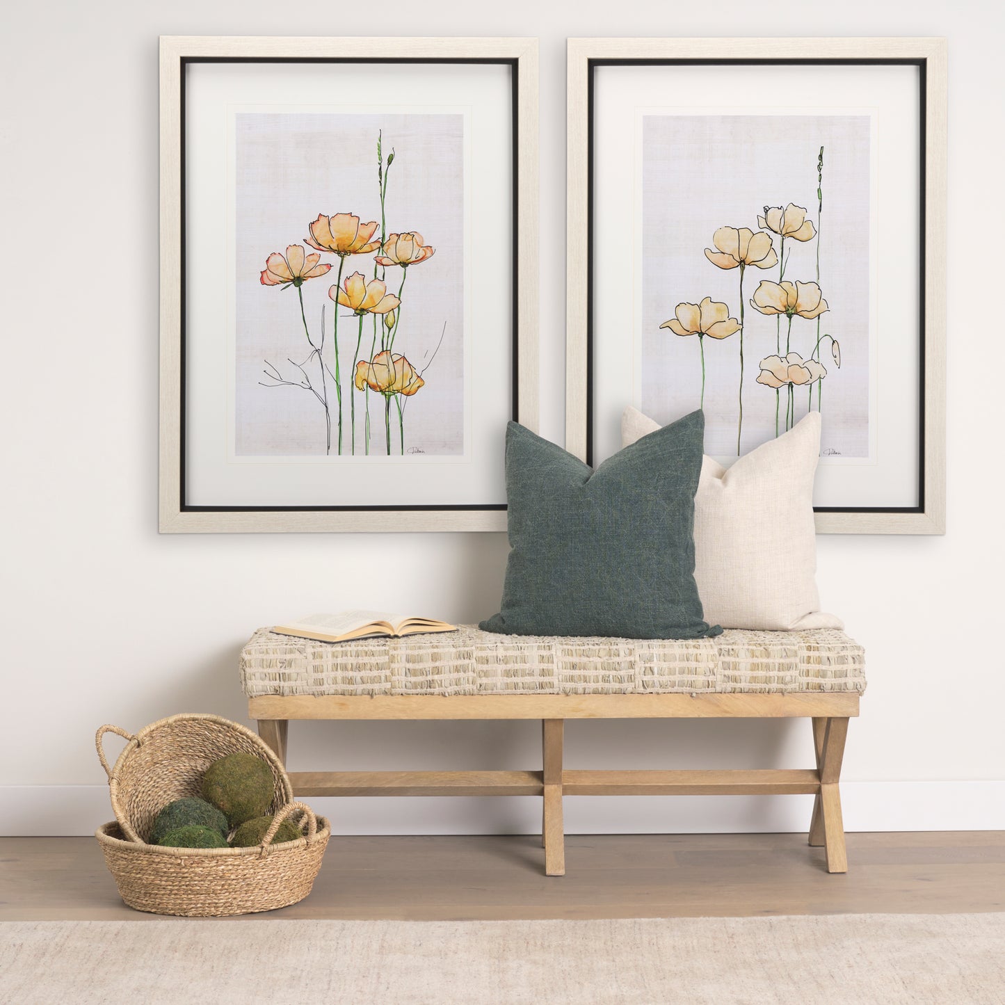 Deep Nesting Seagrass Baskets with Handles