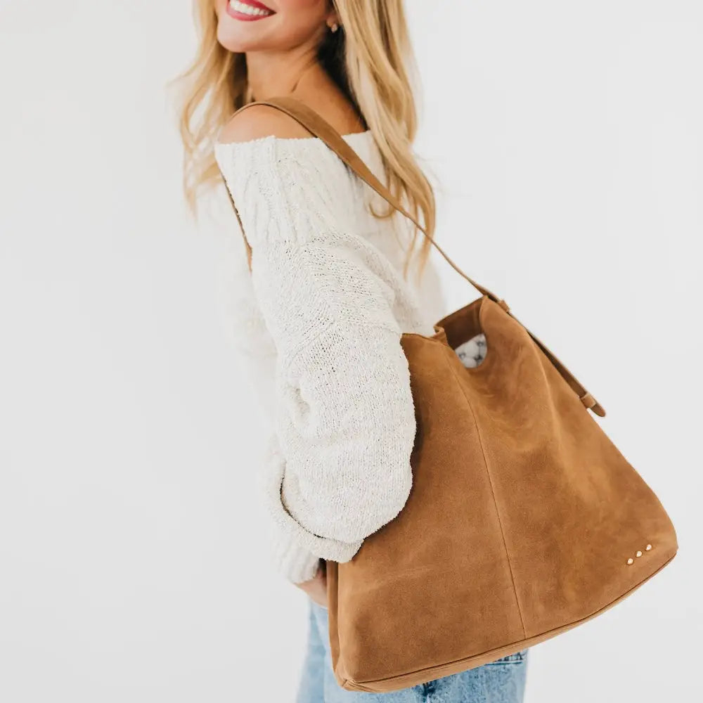 Suede Hobo Shoulder Bag