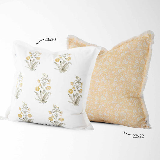 Vintage Floral Pillow Gold