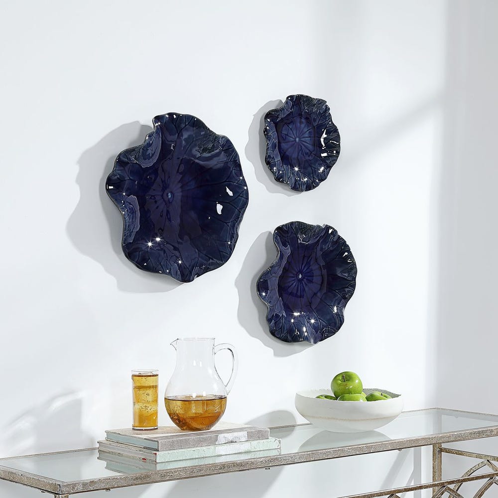 Ceramic Colbalt Indoor-Outdoor Wall Decor